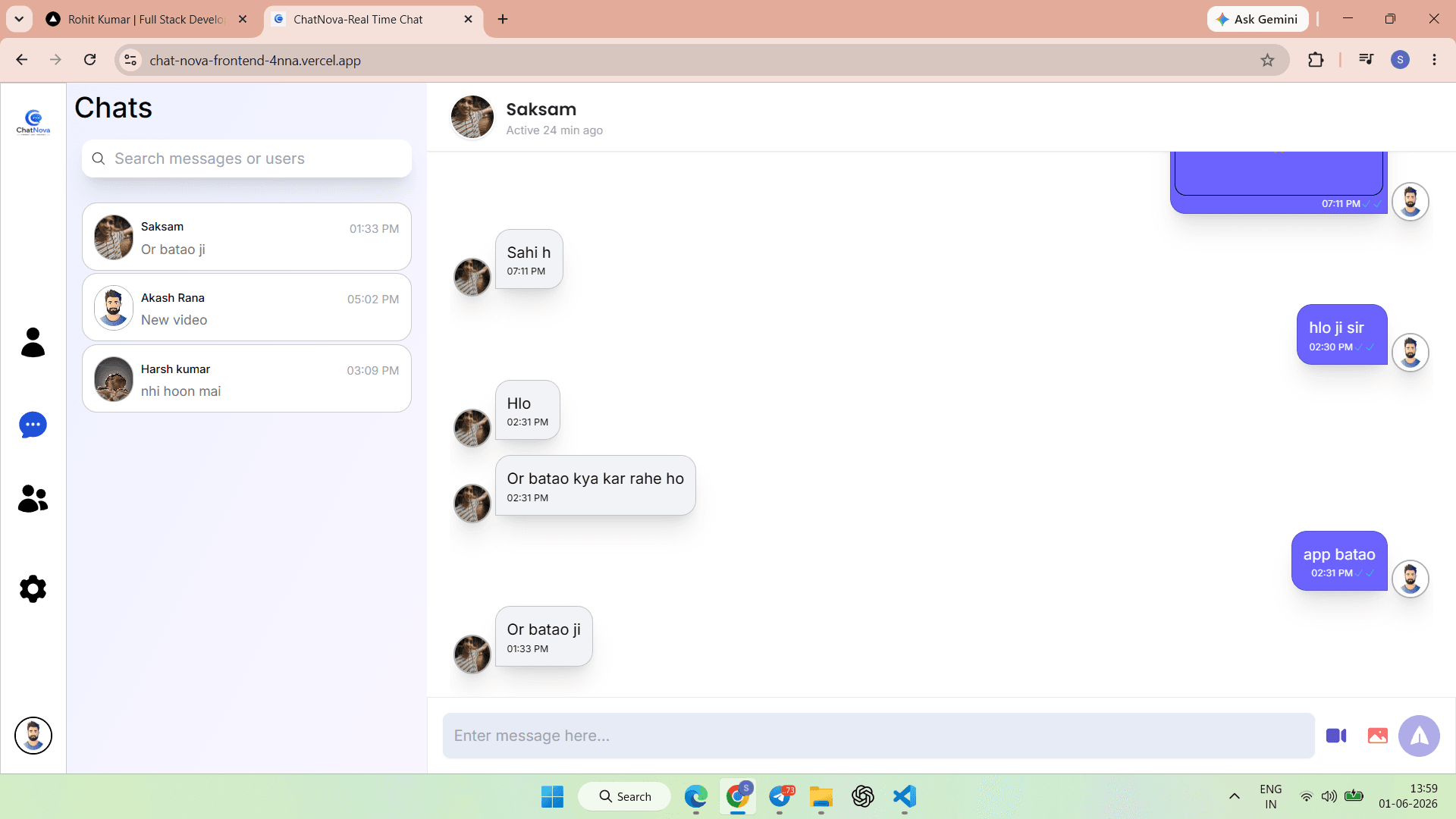Real-time Chat UI